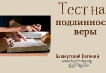Тест на подлинность веры – Евгений Бахмутский Евгений Бахмутский