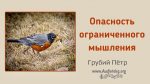 Опасность ограниченного мышления – Грубий Петр