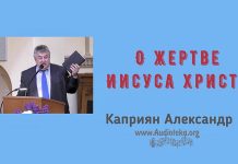 О Жертве Иисуса Христа – Каприян Александр О Жертве Иисуса Христа - Каприян Александр