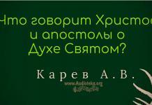 Что говорит Христос и Апостолы о Духе Святом – Карев А. В. Что говорит Христос и Апостолы о Духе Святом - Карев А. В.