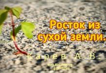 Росток из сухой земли – Карев А. В. Росток из сухой земли - Карев А. В.