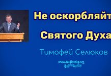 Не оскорбляйте Святого Духа – Тимофей Селюков Не оскорбляйте Святого Духа - Тимофей Селюков