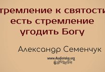 Стремление к святости – есть стремление угодить Богу – Семенчук Александр Стремление к святости – есть стремление угодить Богу - Семенчук Александр